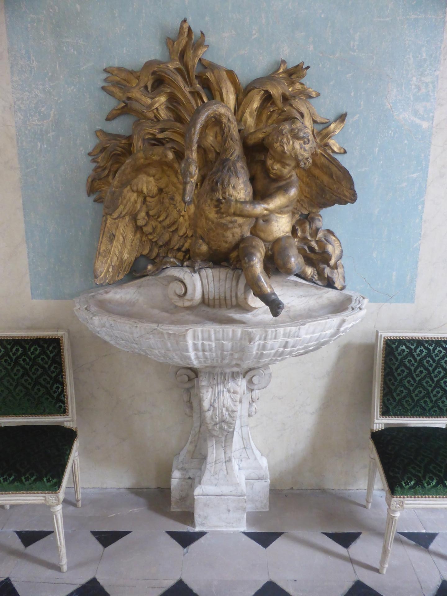 Fontaine du vestibule d'entrée, fin XVIIIe, cl. Ph. Cachau