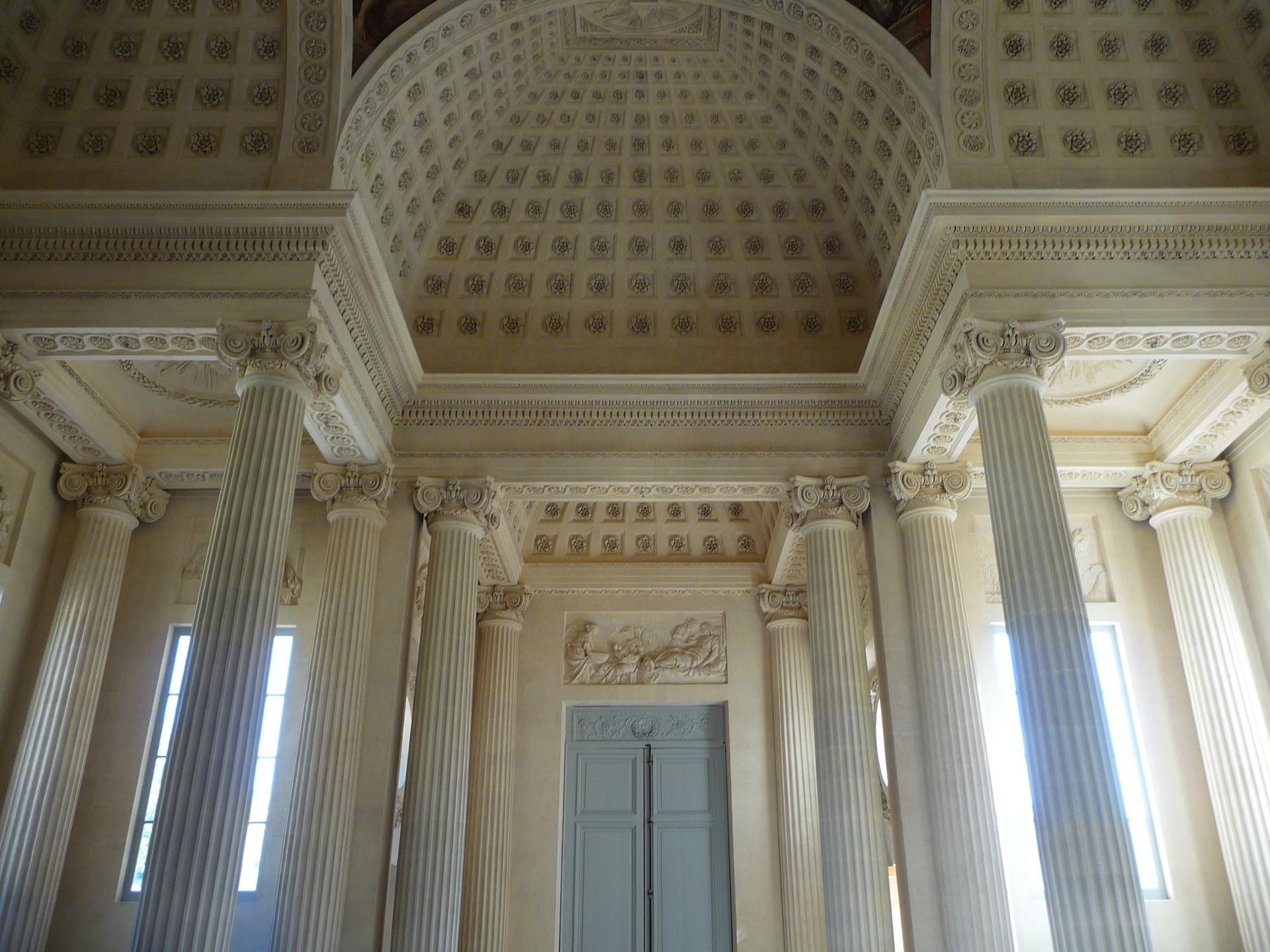 Vue de l'entrée de la chapelle depuis l'autel, 1771-72, cl. Ph. Cachau